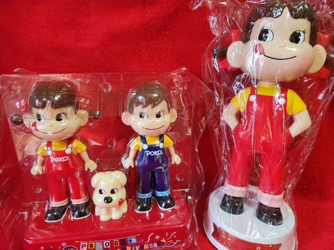 不二家　ペコちゃん　60周年　記念　首振り 人形　ペコちゃん　ポコちゃん