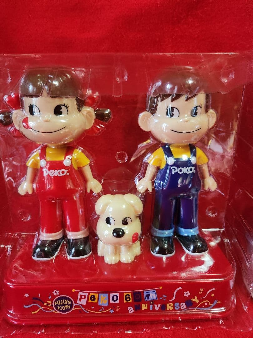 不二家　ペコちゃん　60周年　記念　首振り 人形　ペコちゃん　ポコちゃん