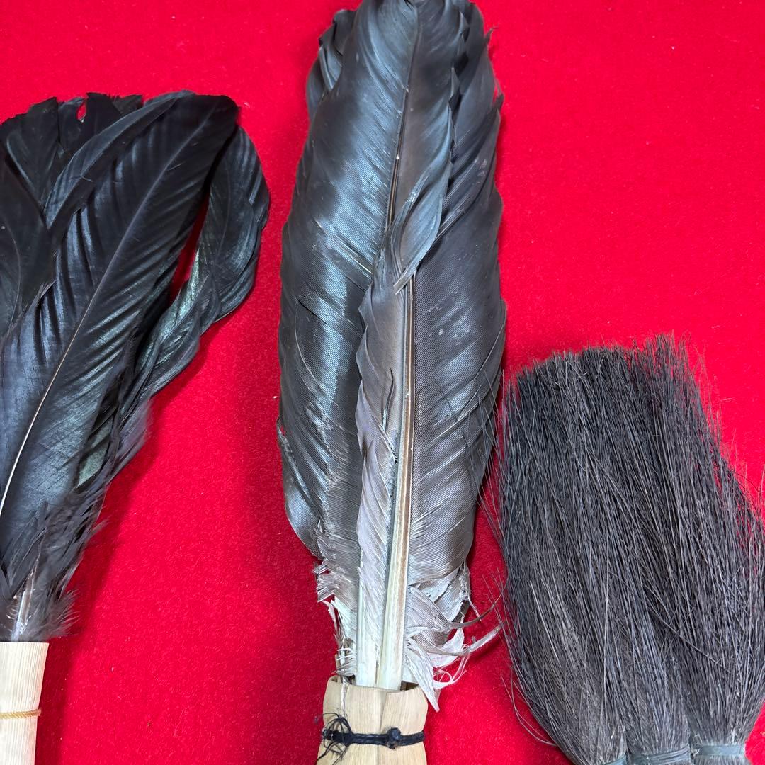 羽箒 茶道具 羽ぼうき　座掃　まとめ　長さ約39cm