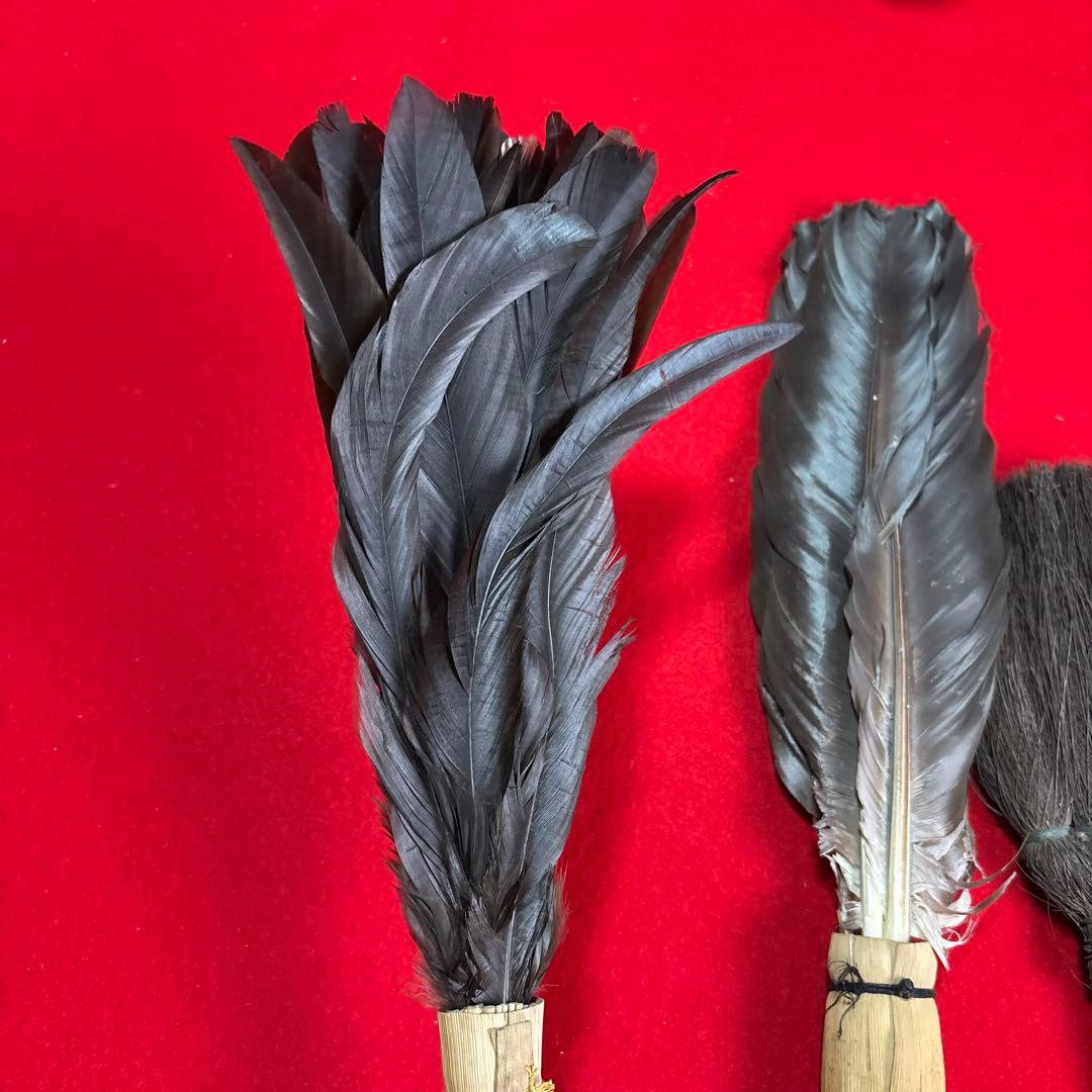 羽箒 茶道具 羽ぼうき　座掃　まとめ　長さ約39cm
