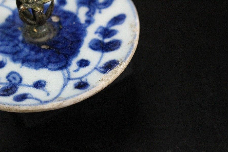 茶道具 古鉄 霰 時代 鉄瓶 酒器 古染付 唐物 陶片 蓋 旧家蔵出