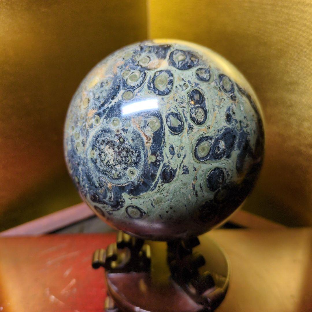 カンババジャスパー スフィア 直径85mm 1kg 丸玉 天然石 パワーストーン