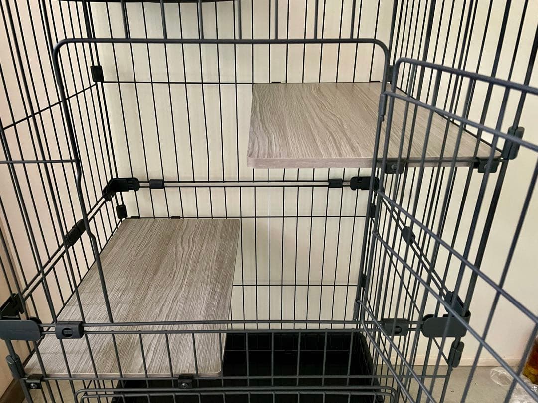 アイリスオーヤマ 猫 ケージ ミニタイプ 2段 ハンモック付き マットグレー