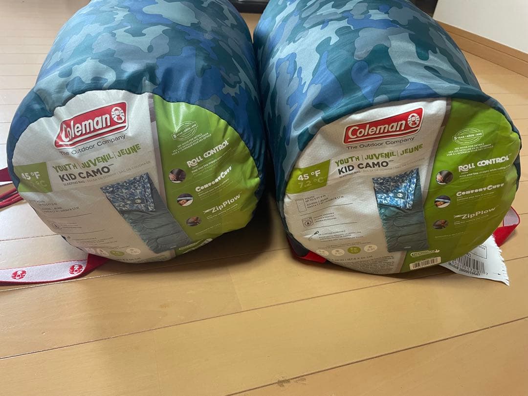 【2つセット】Coleman Kid Camo 寝袋 45°F(7.2℃)