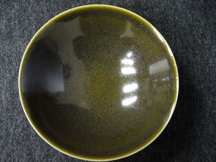 中国古磁器　大清康熙　柿釉茶碗