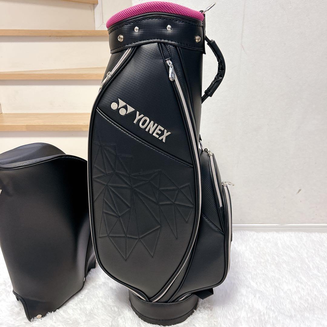 新品未使用タグ付き YONEX ゴルフバッグ キャディバッグ ネームプレート付き