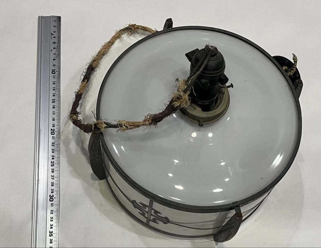 \"希少\" 電笠　シェード　ミルクガラス