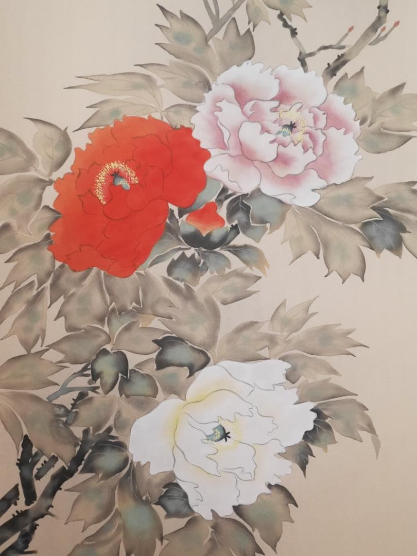 【復刻工芸画】酒井抱一筆【十二か月花鳥図　四幅セット◆共箱付　日本画　花鳥　掛軸