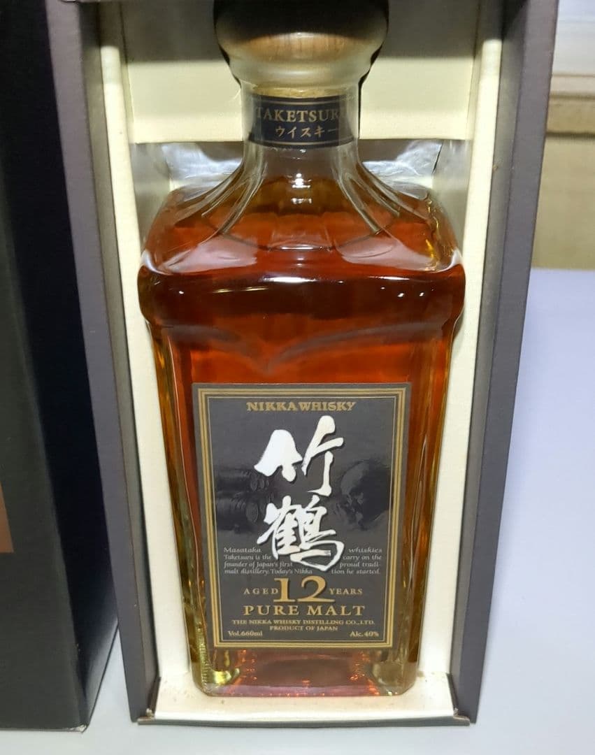 NIKKA 竹鶴 12年 ピュアモルト 660ml　旧ラベル角瓶　新品未開封