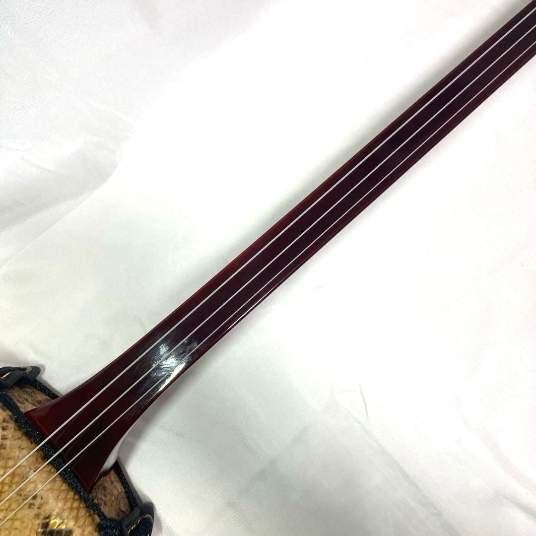 三線 沖縄 蛇革 本革 強化張り ソフトケース 付属品 和楽器 初心者 中級者