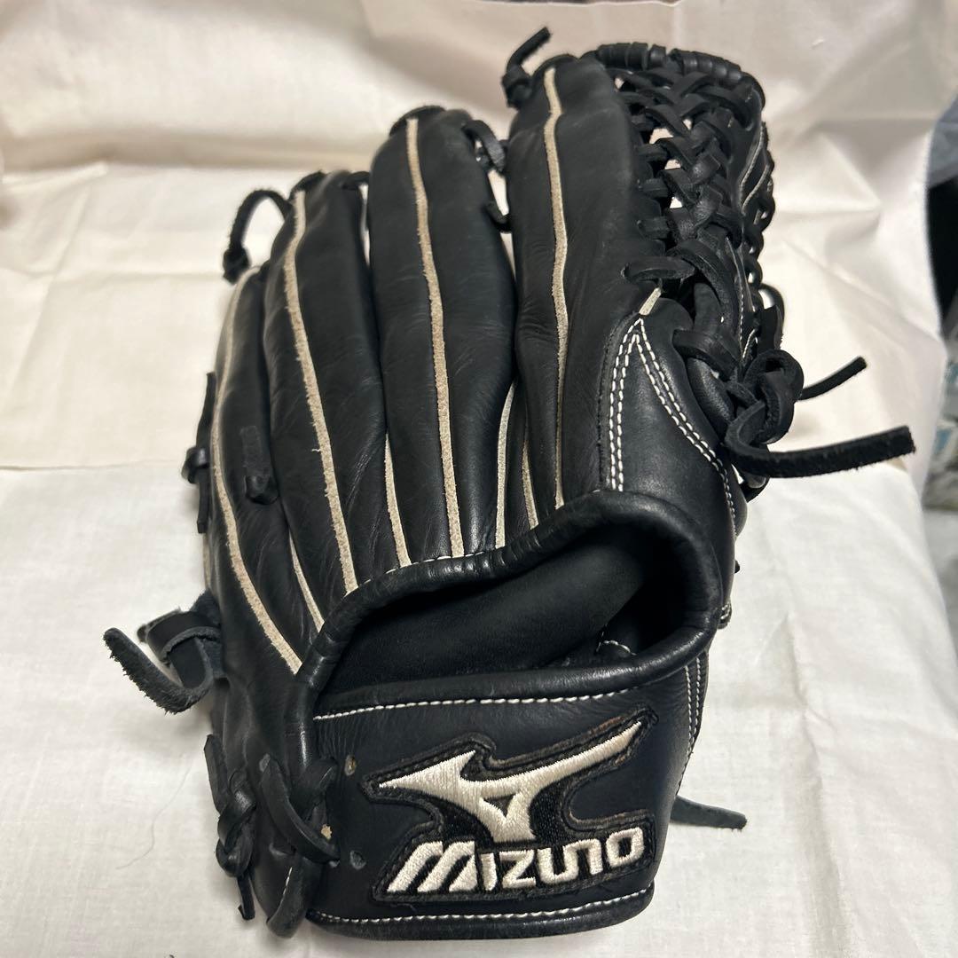 も*ー様 Mizuno 黒 レザーグローブ　イチローモデル