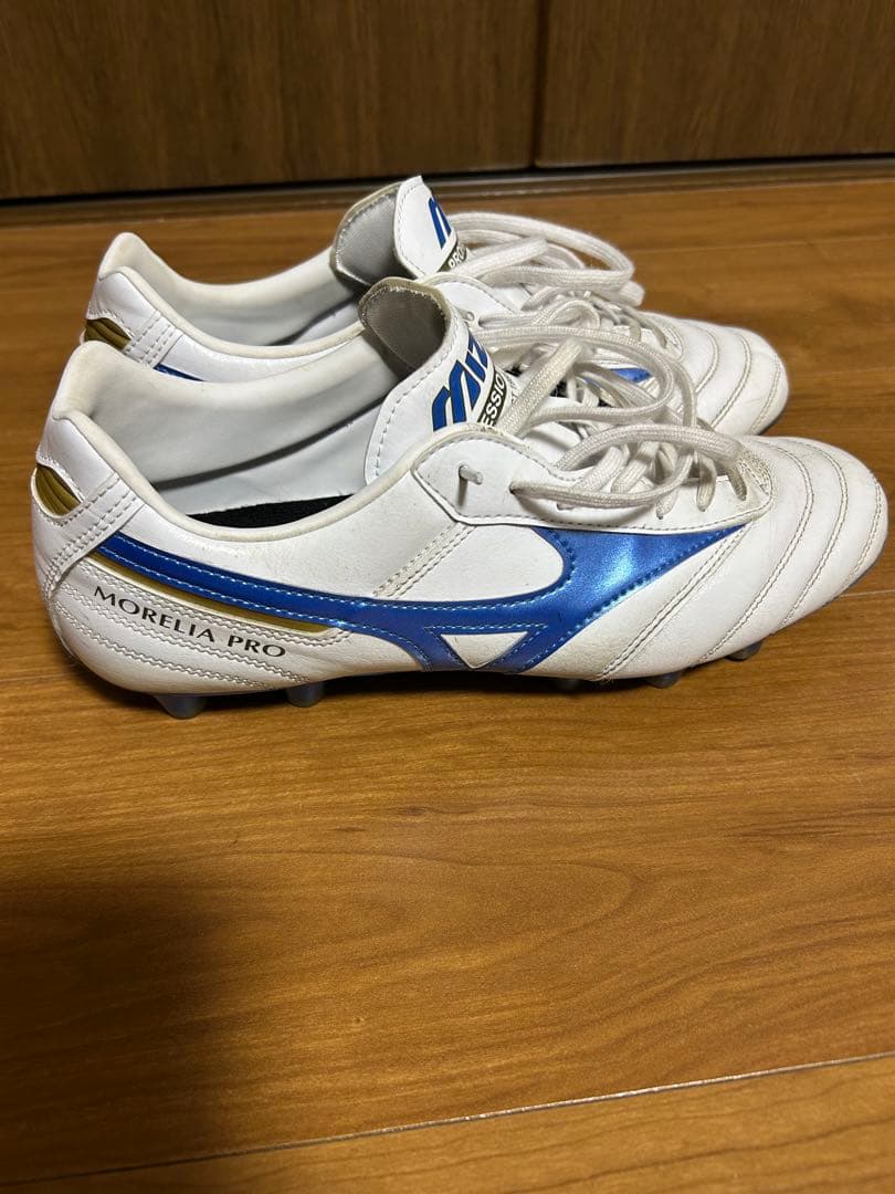【中古】モレリア プロ　ホワイト×ブルー　26.5cm 海外版