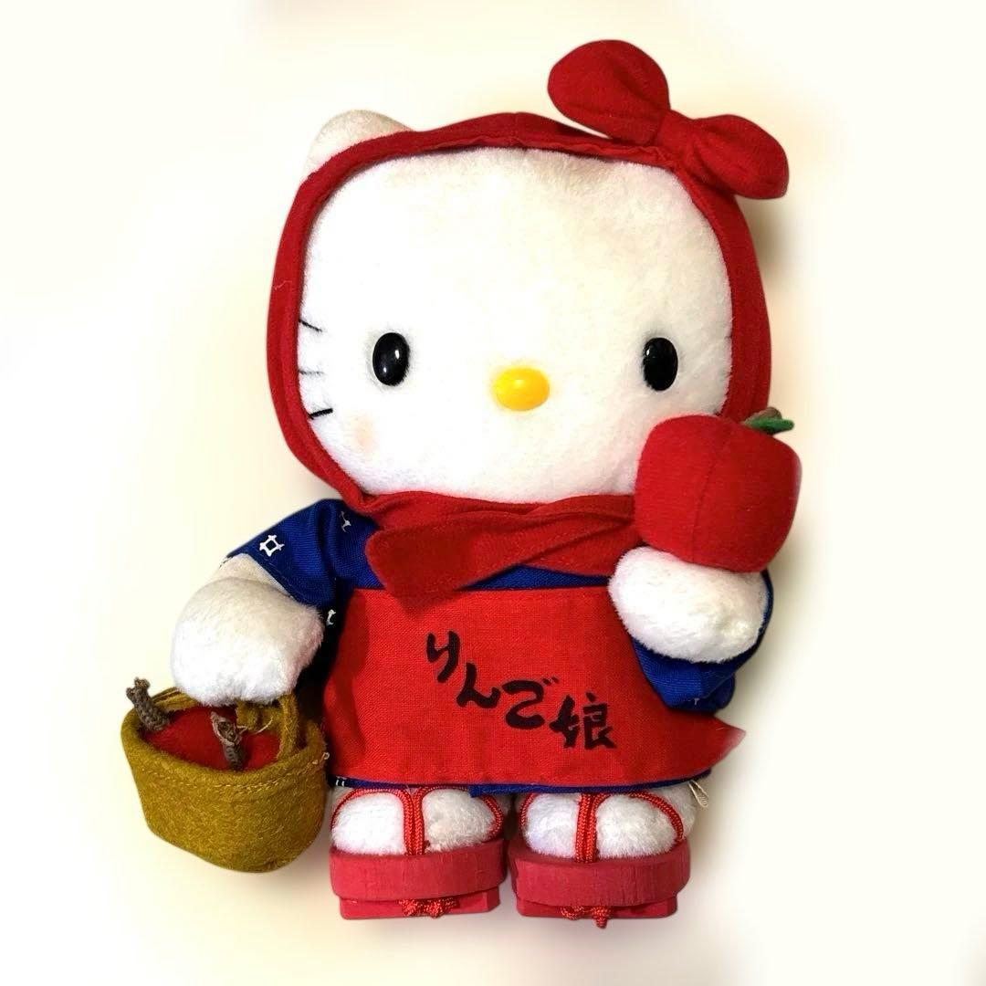 サンリオ ハローキティ みちのくキティ物語 りんご娘 ぬいぐるみ