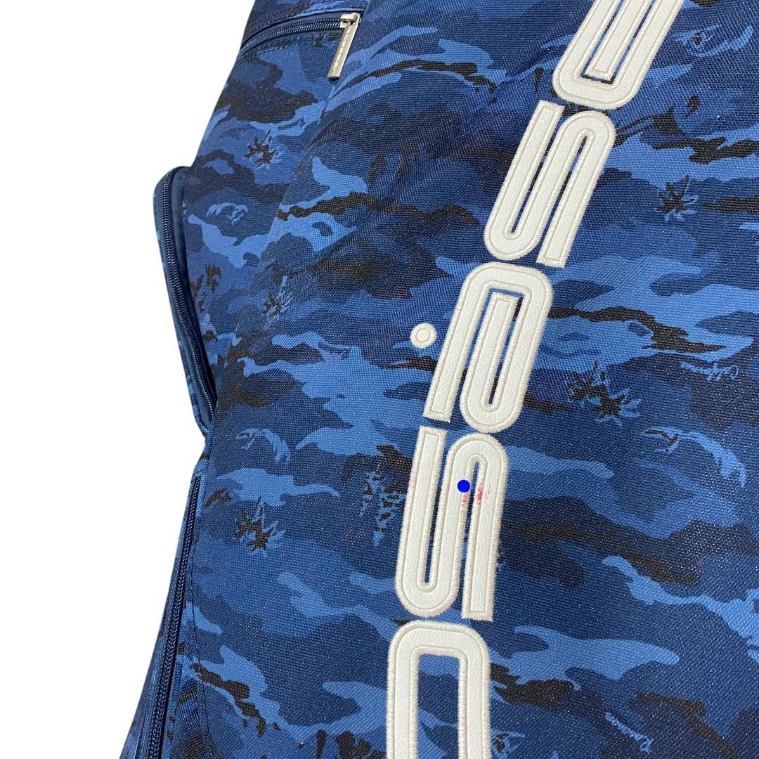 Rosasen ロサーセン キャディバッグ ネイビー 総柄 ゴルフ 9型 5分割