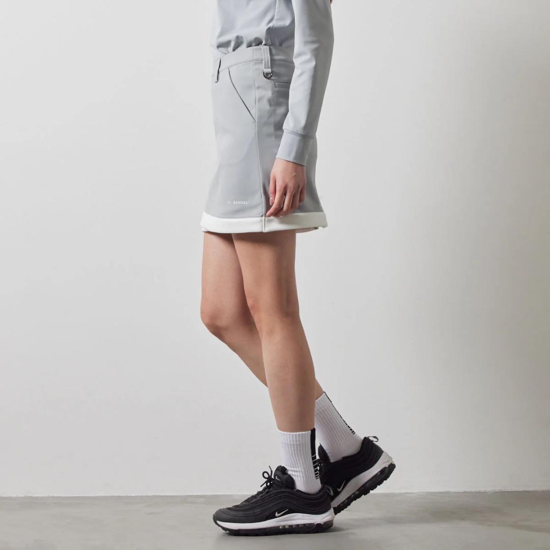 BANDEL PIPING HEM SKIRT グレー