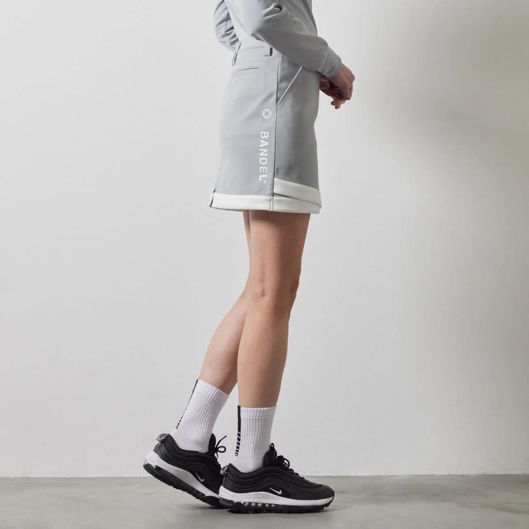 BANDEL PIPING HEM SKIRT グレー