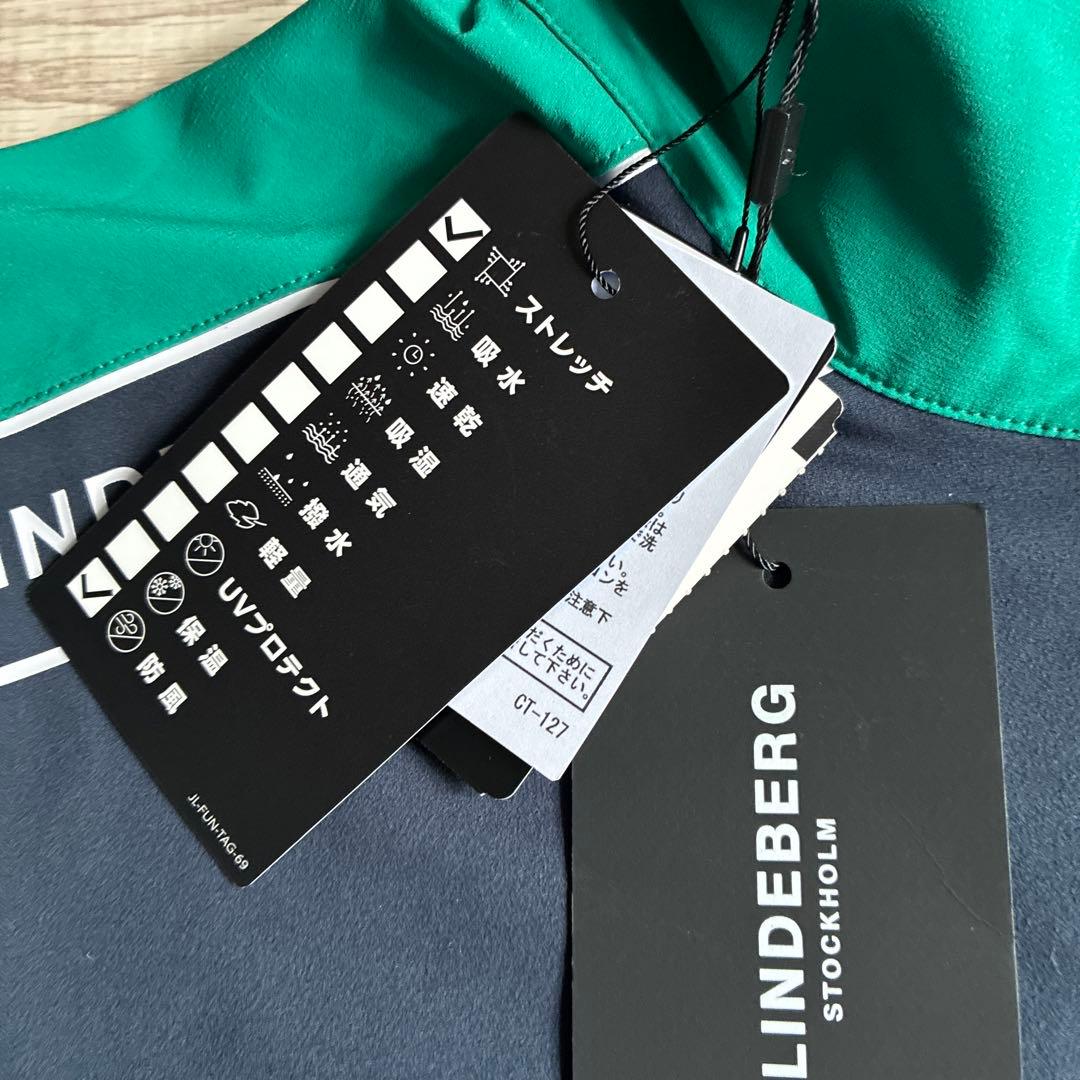 未使用 jリンドバーグ ゴルフウェア 半袖ハーフジップウィンドーブレーカー M