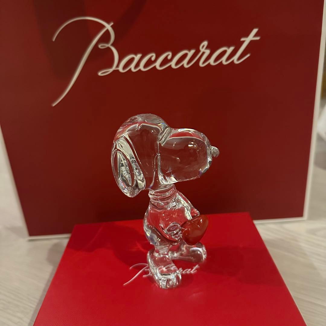 Baccarat スヌーピー クリスタルハートスヌーピー