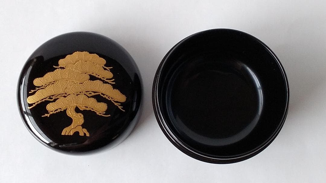 土居義峰 作 瑞松蒔絵 平棗 共箱 漆器 漆芸 抹茶 茶道具 棗 新品 未使用品