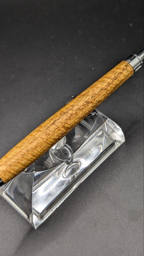 445ペン工房翌檜　極上　花梨　マイクロカーリー　虎杢　木軸シャーペン