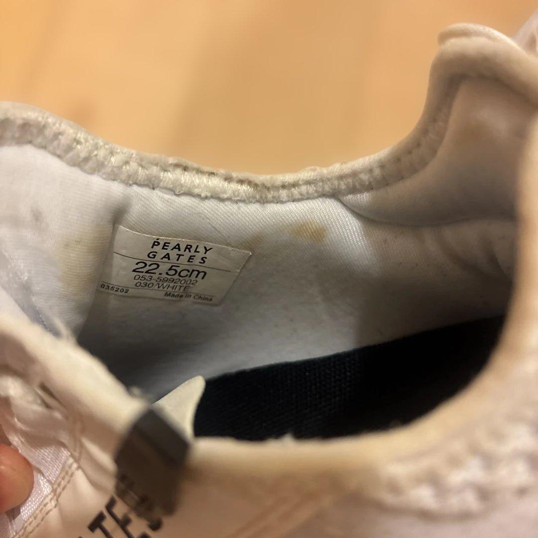 PEARLY GATES ゴルフシューズ ホワイト　22.5cm