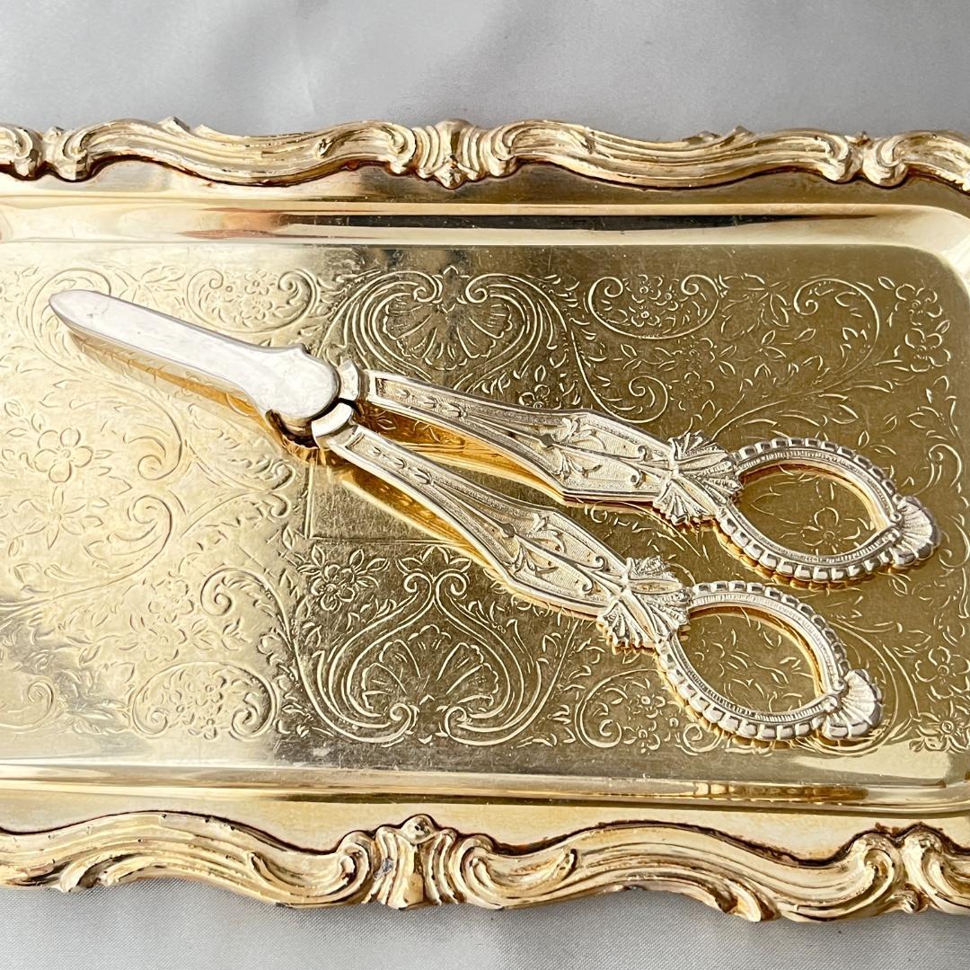 【英国】 グレープシザー / 葡萄鋏 アール・デコ【シルバープレート】