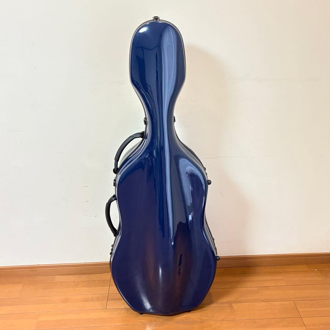 【美品・送料込み】キャスター付き チェロ用 ハードケース ブルー