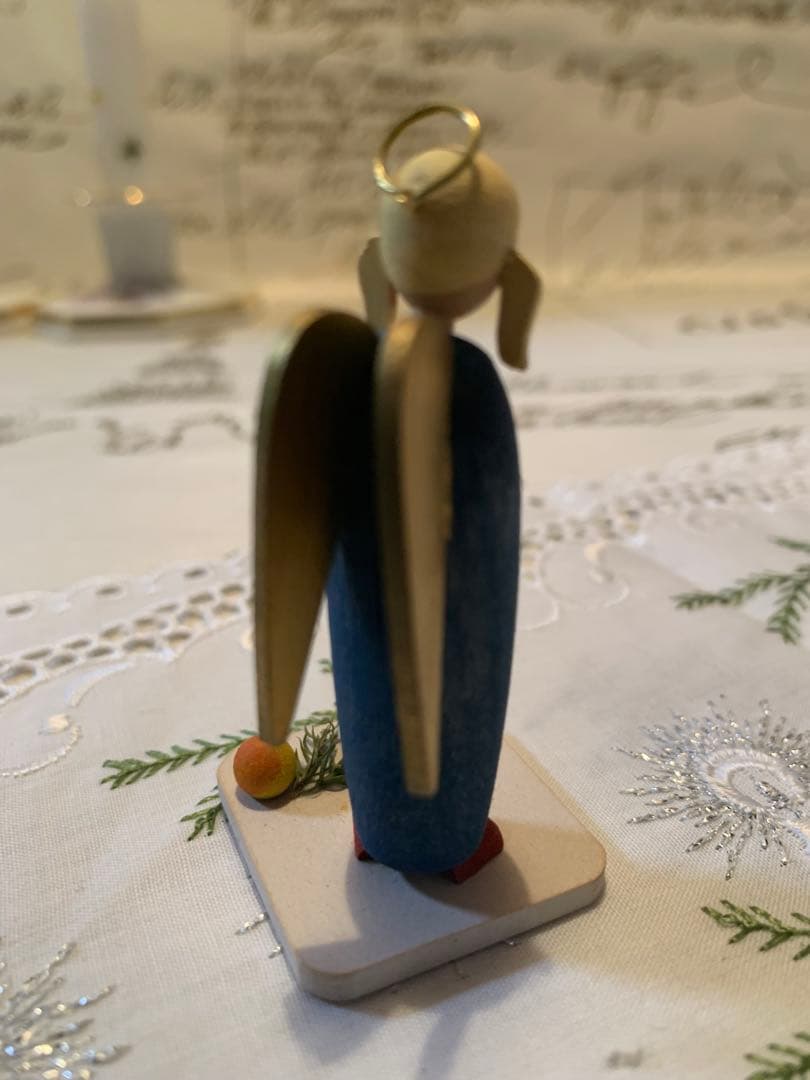 ドイツ木製人形　美品レアなギュンターライヒェル社のお祈りする天使の女の子可愛い！