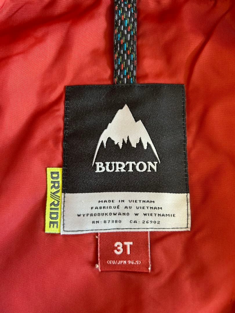 BURTON キッズ スノーウェア つなぎ 3T