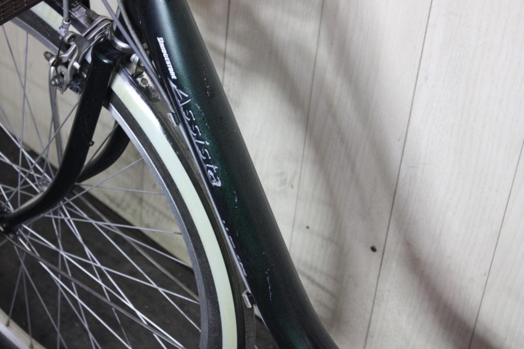 電動アシスト自転車 黒 アルミバスケット付き