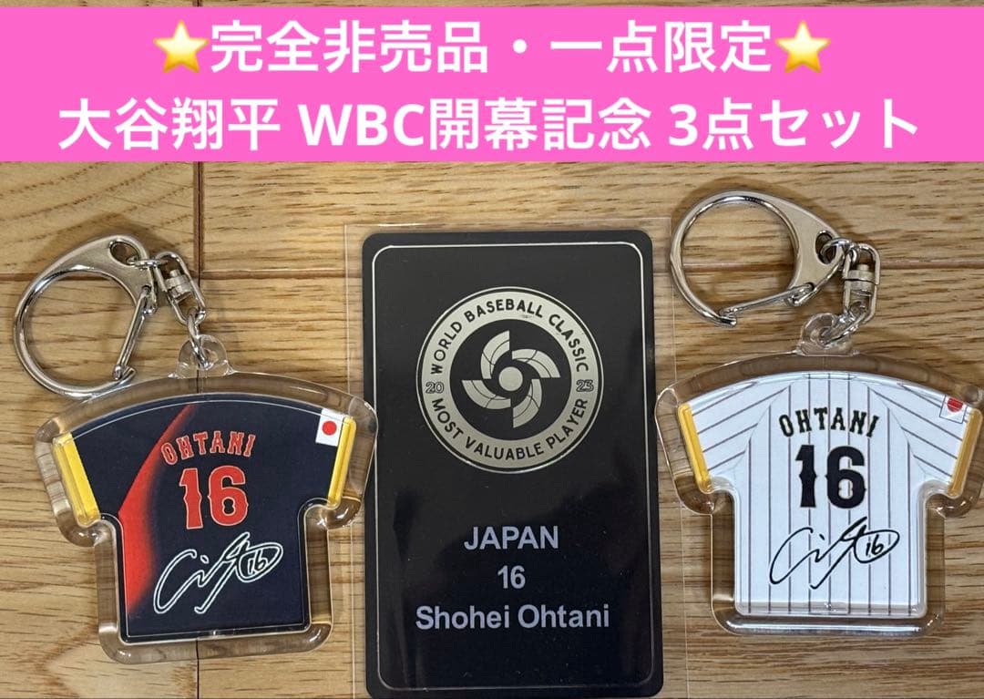 一点限定⭐️WBC直前非売品セット⭐️大谷翔平 2023WBC スタッツカード＆キー