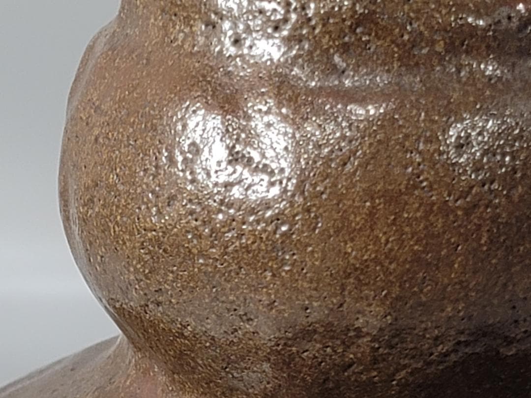 茶道具 初代 小川長楽作 瓢花生 二代識箱 美品 DT418