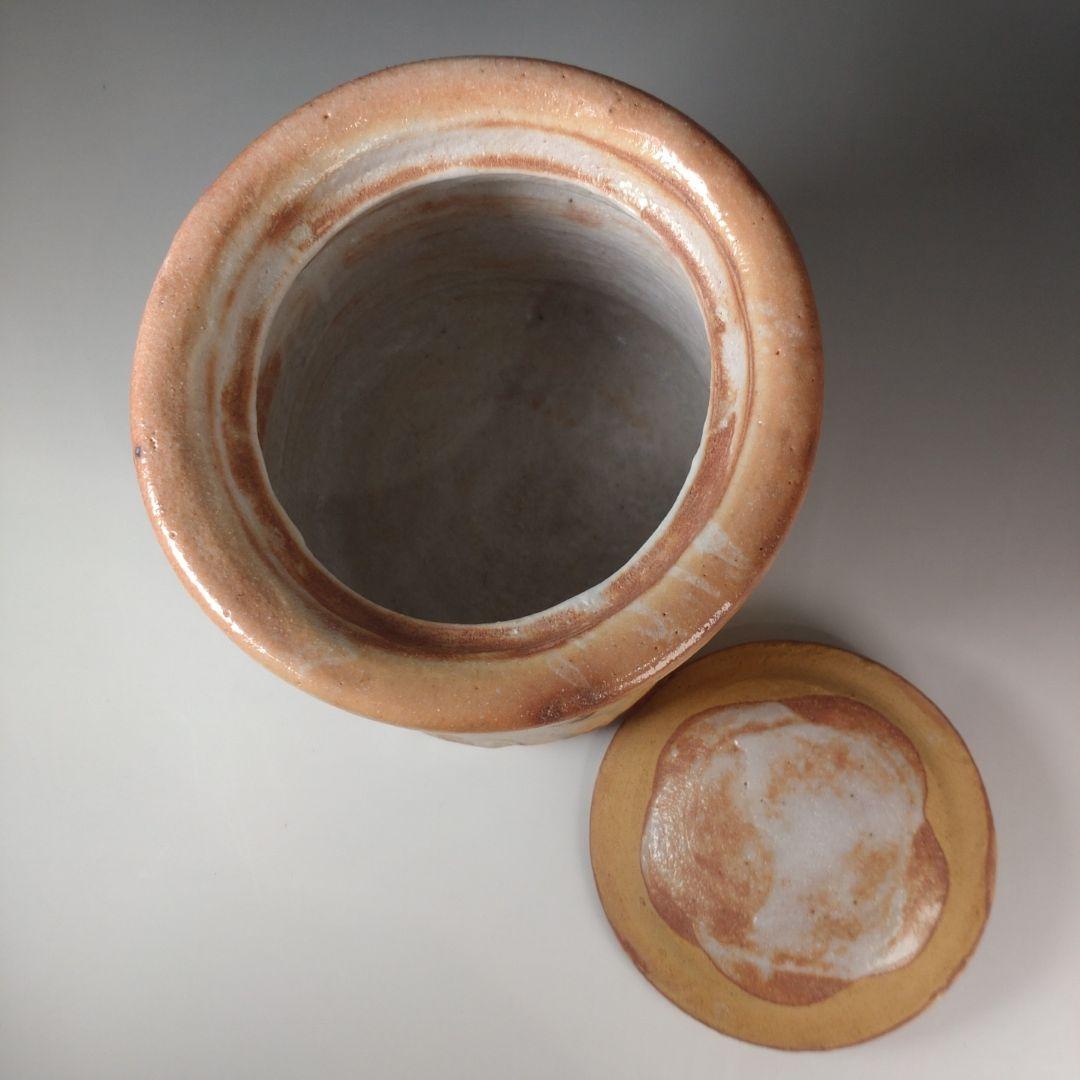 ア208 『菊泉窯　田中源也　作』『志野　水指　共箱』茶道具