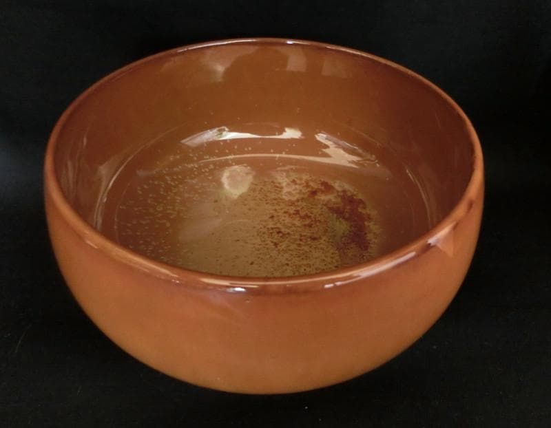 値下げ!　茶道具　菓子鉢　筧 居園 　菓子器　黄宝結晶　陶器　桐製共箱付