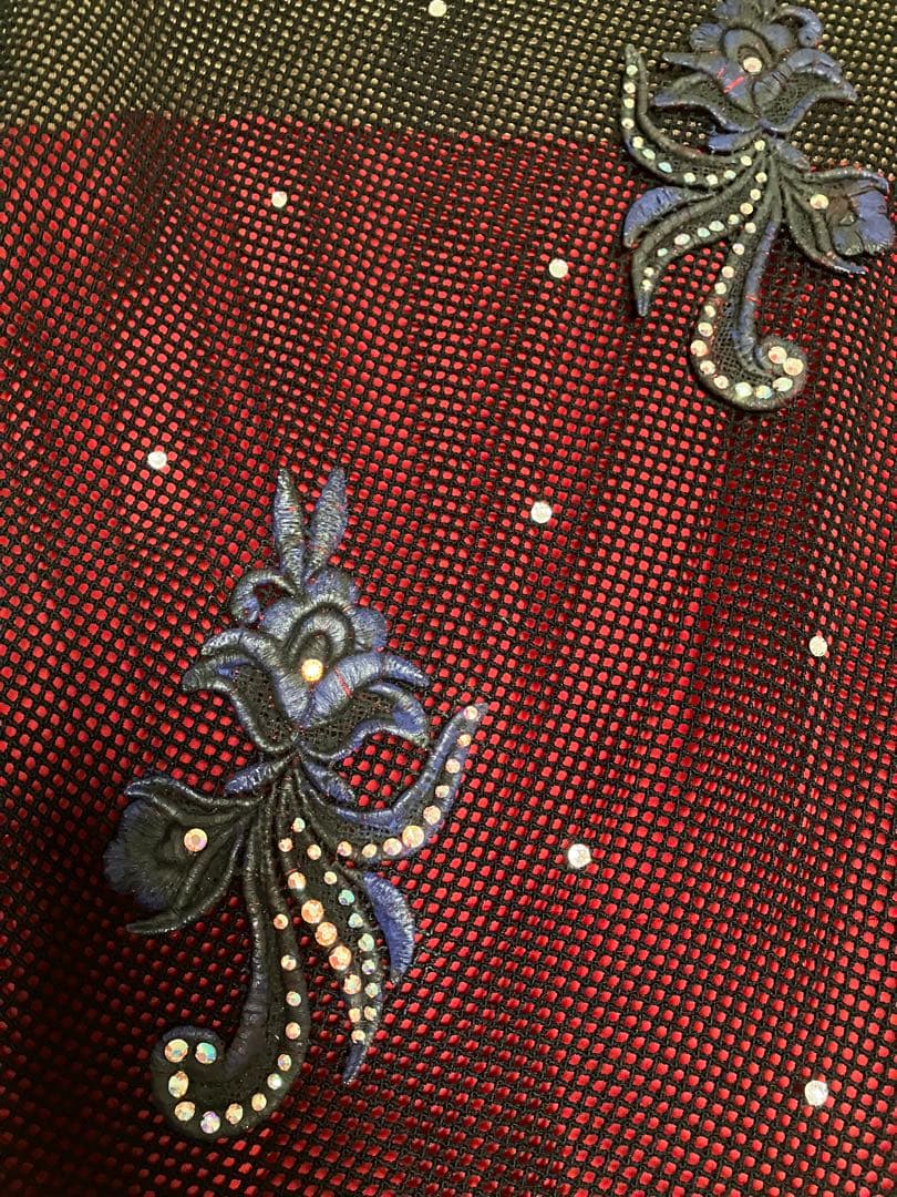 社交ダンス用赤と黒のドレス