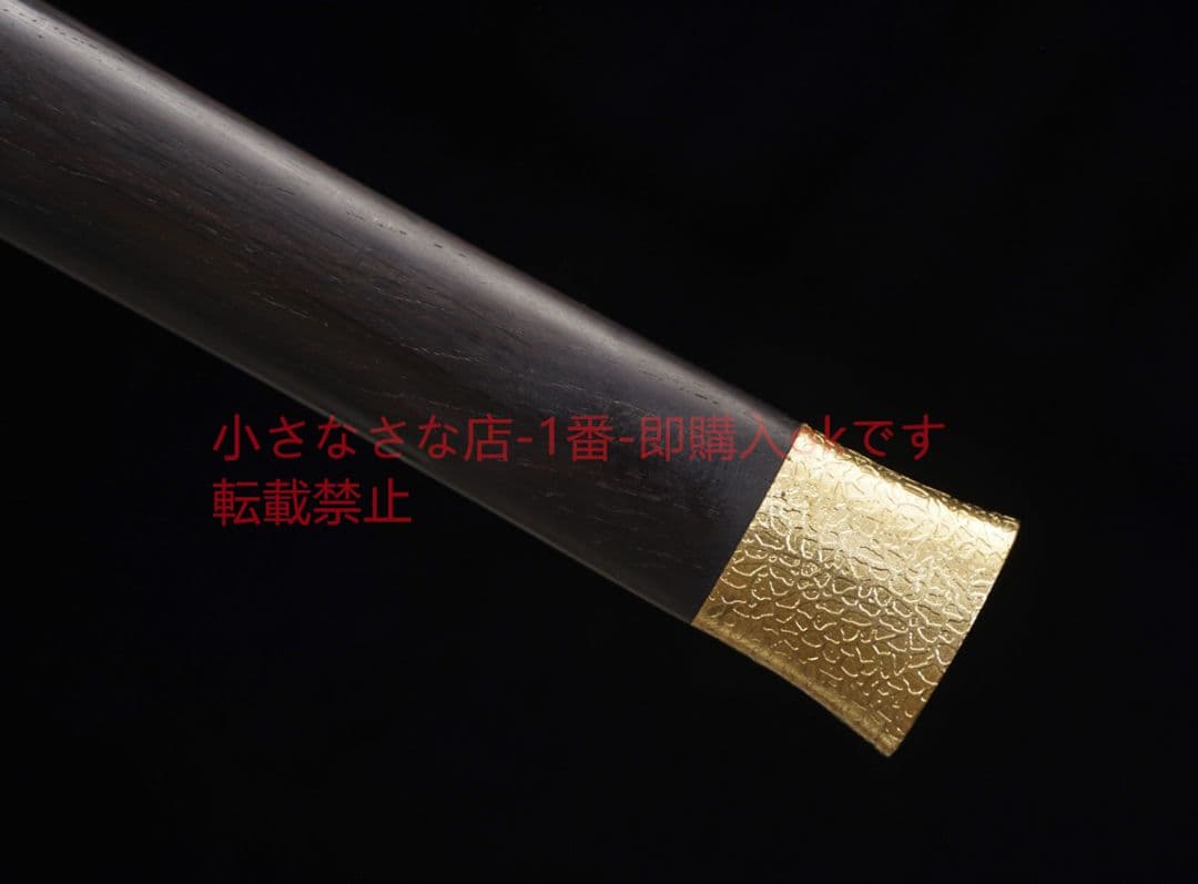 素装精品漢剣黒白檀鳳尾紋  古兵器 武具 刀装具 日本刀 模造刀 居合刀