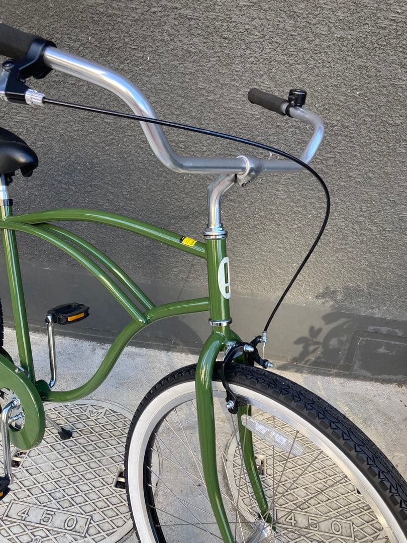 【新品】ビーチクルーザー_26インチ_ダークグリーン