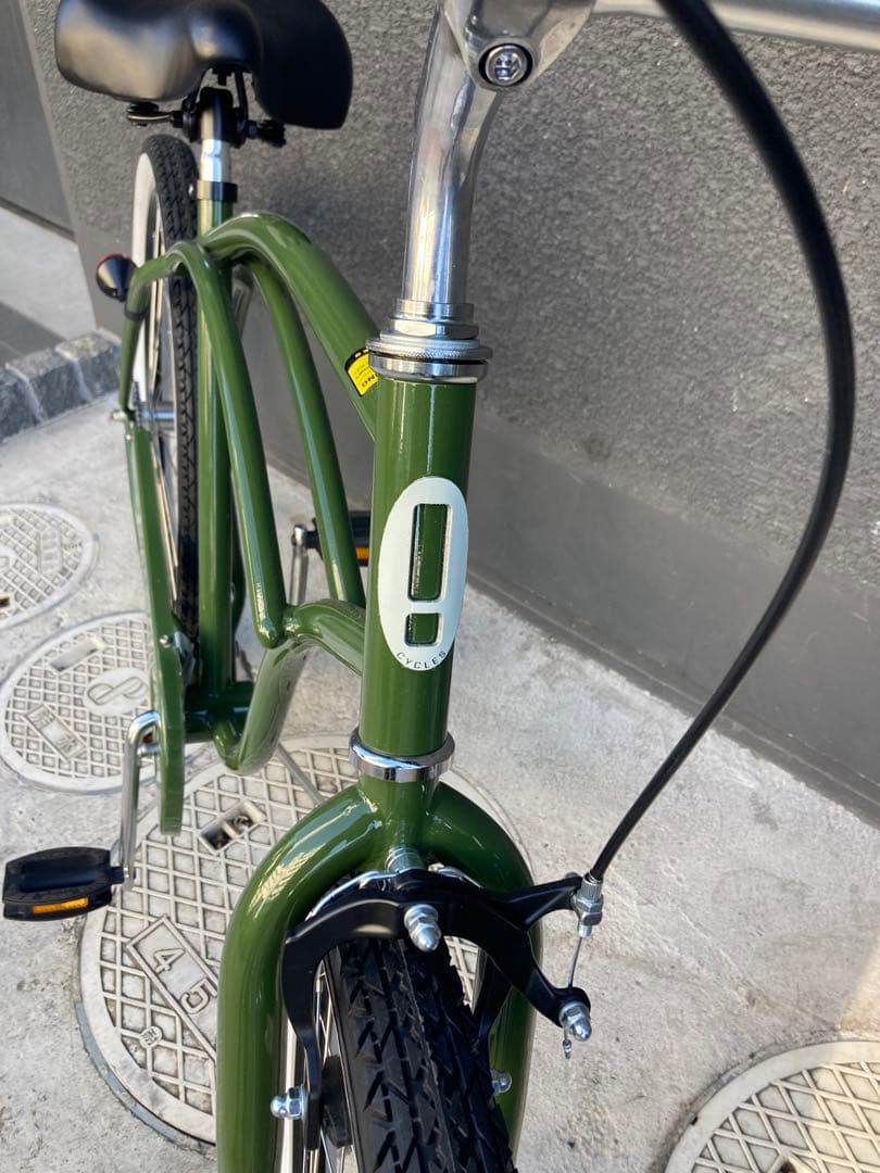 【新品】ビーチクルーザー_26インチ_ダークグリーン