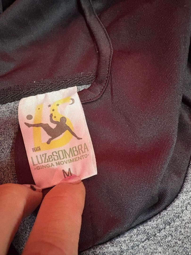 ルース　フード付きジャージ 上下セット　ブラック/グレー