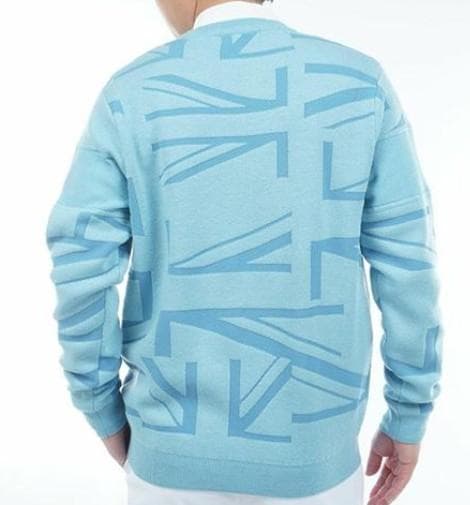 アドミラル ゴルフ クルーネックセーター【L寸】アイスブルー　adma564