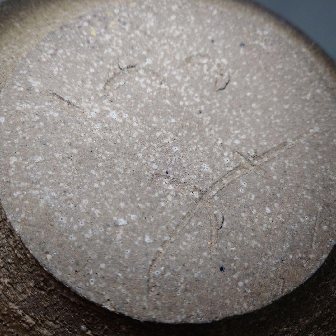 【常滑焼　大壺】大迫みきお　常滑焼　灰釉壺　共箱　花瓶　花入　花生　師　江崎一生