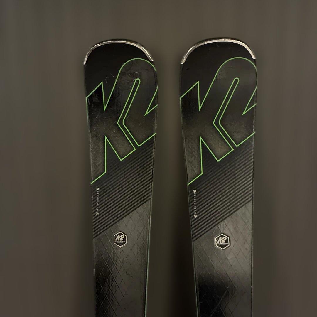 K2 スキー板 165cm ブラック/グリーン ターボチャージャー