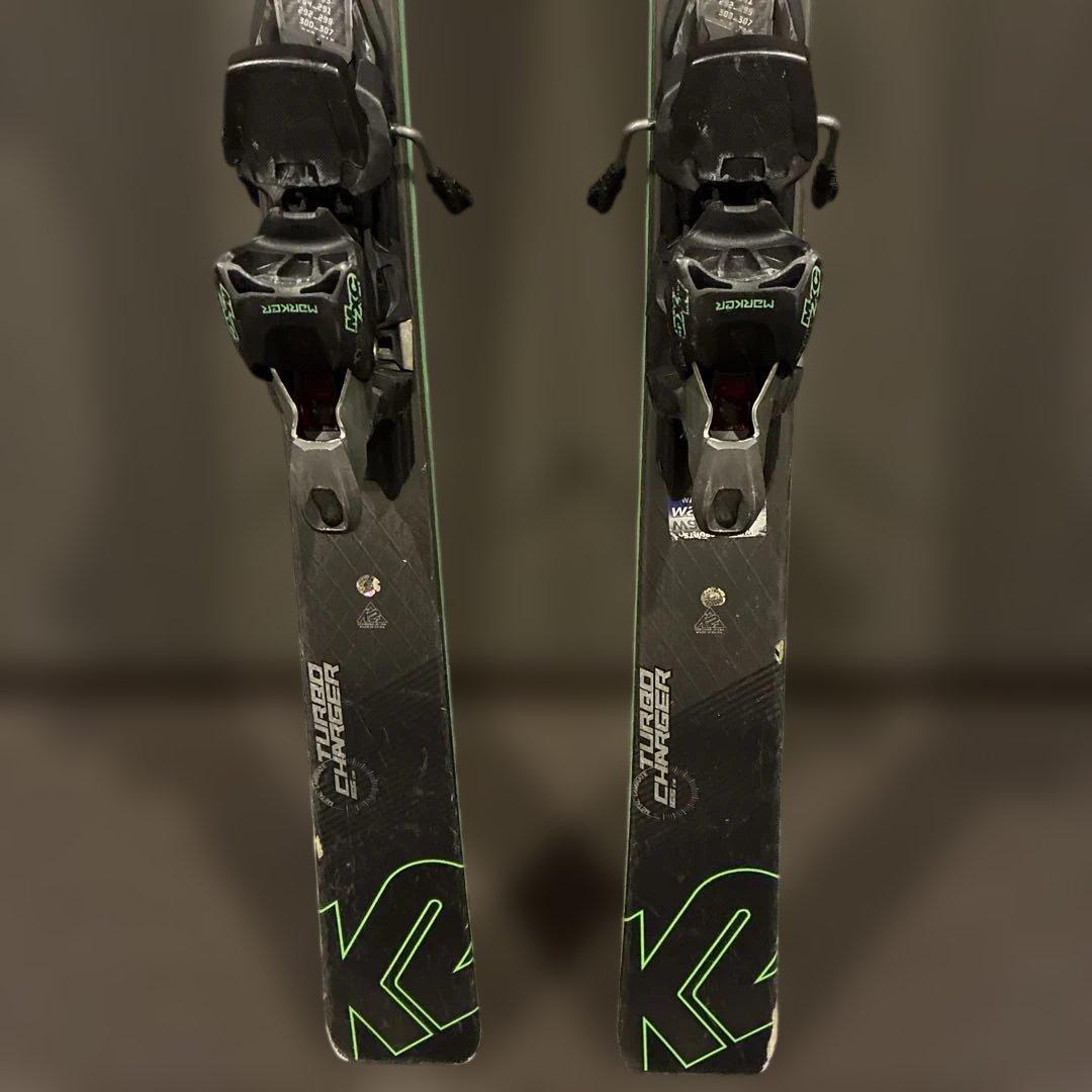 K2 スキー板 165cm ブラック/グリーン ターボチャージャー