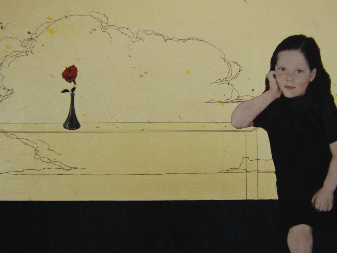 中堀慎治【Rose Girl（ジャン・コクトー詩扁より）】希少な額装用画集より