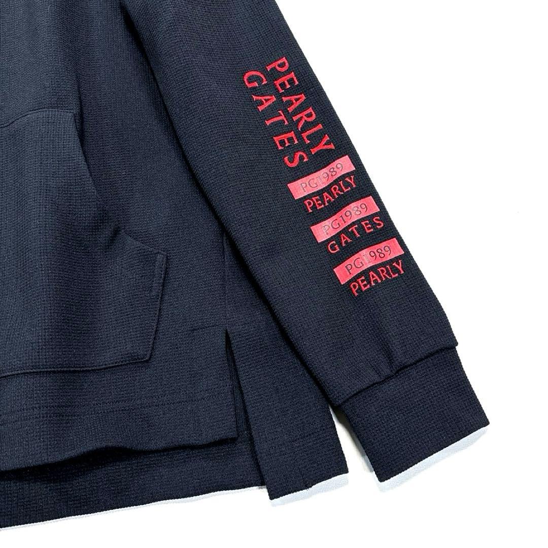 パーリーゲイツ　フード付きプルオーバー　パーカー　フーディー　ブラック　0/S