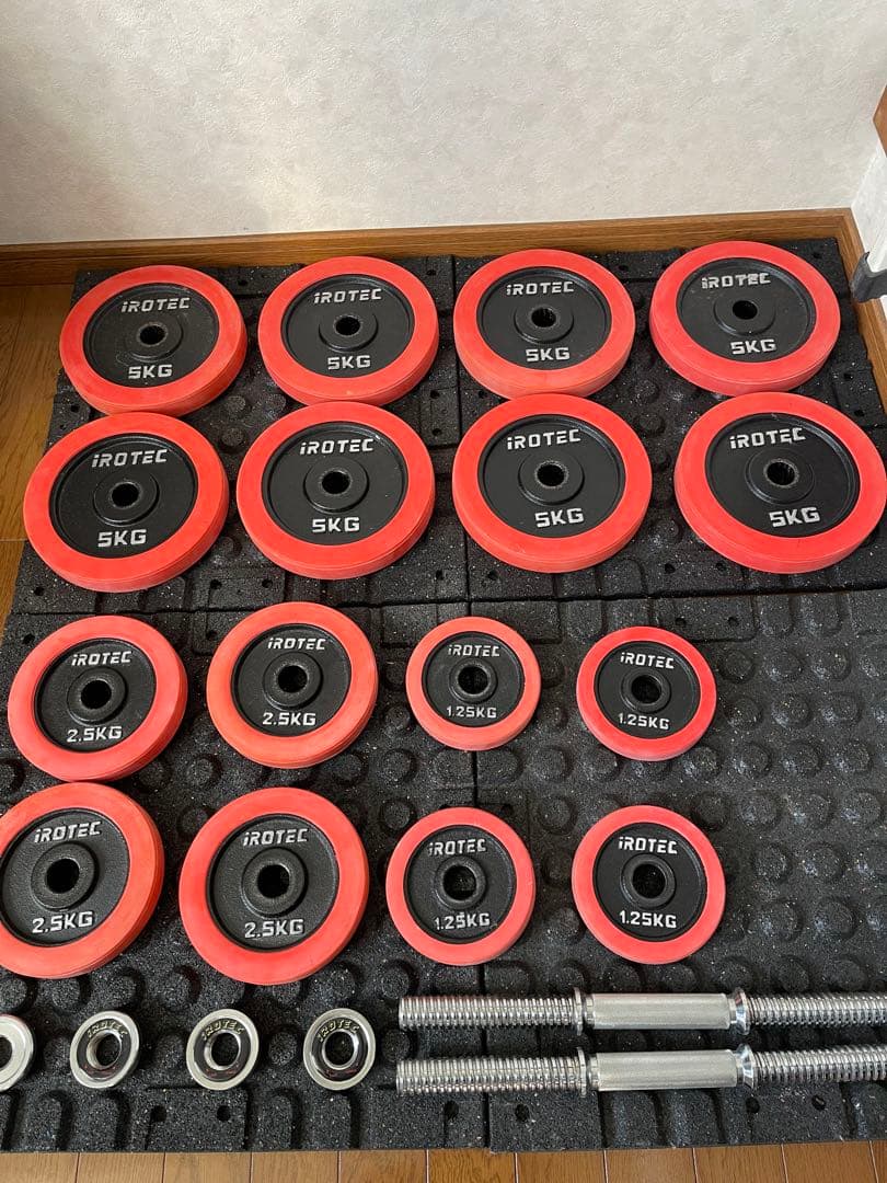 引き取り専用！　IROTEC ラバーダンベル　55kg 可変式 ダンベル