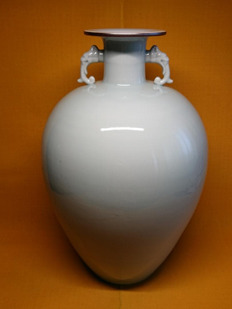 美品　花瓶　壺　青磁　骨董　置物　インテリア　工芸品　美術品　A3150