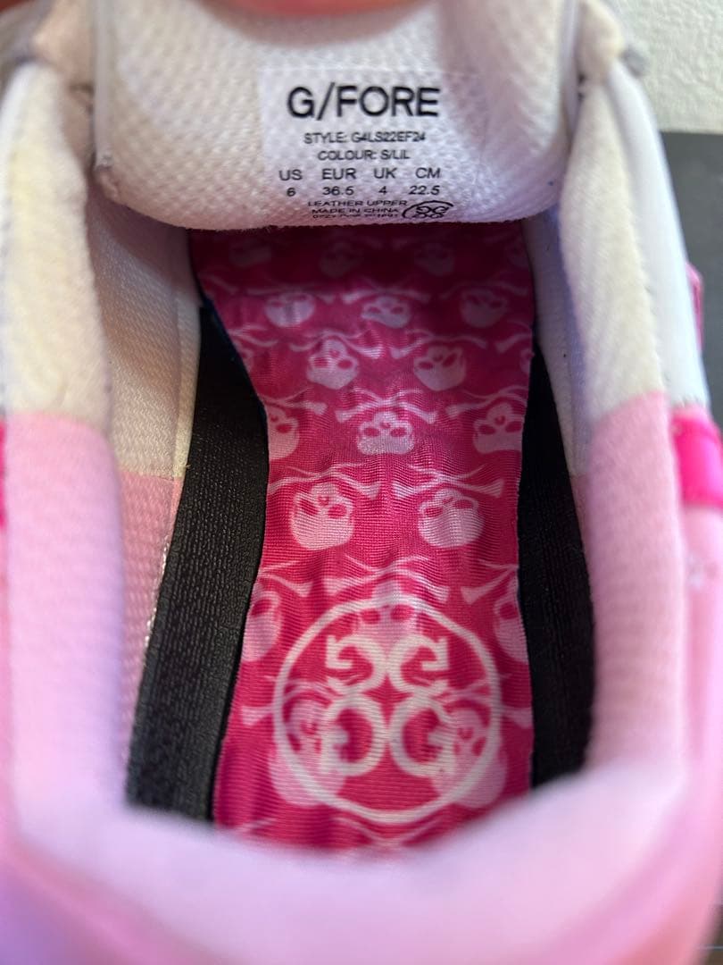 G/FORE スニーカー 23cm ホワイト/ピンク