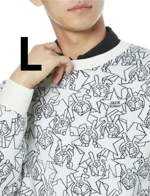 再再再値下新品　ジャックバニー　ニット5 ドラえもん　白　メンズ定価19800円