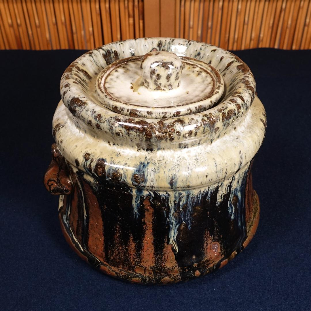 田中佐次郎 最上位作 朝鮮唐津 水指 釉調抜群の最高傑作 茶道具